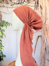Turkish Cotton Textured NON-SLIP Print Pretied w/ Long Tails - Desert Rose