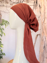 Turkish Cotton Textured NON-SLIP Print Pretied w/ Long Tails - Rosewood