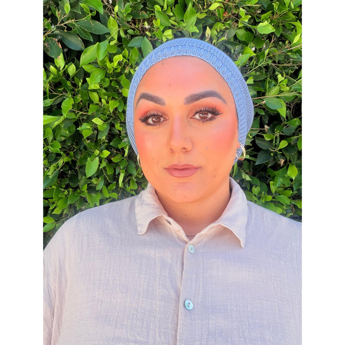 The Barely-There Beret - Blue-Beret-The Little Tichel Lady