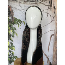 Turkish Cotton Textured Print Pretied w/ Long Tails - Tree of Life, Black-pretieds-The Little Tichel Lady