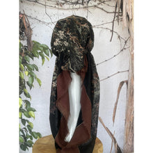 Turkish Cotton Textured Print Pretied w/ Long Tails - Tree of Life, Black-pretieds-The Little Tichel Lady