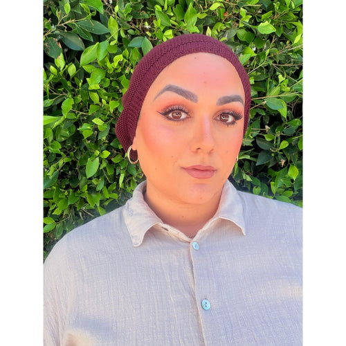The Barely-There Beret - Burgundy-Beret-The Little Tichel Lady