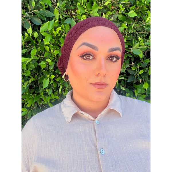 The Barely-There Beret - Burgundy-Beret-The Little Tichel Lady