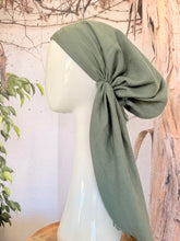 Turkish Cotton NON-SLIP Metallic Pretied w/ Long Tails - Dark Mint