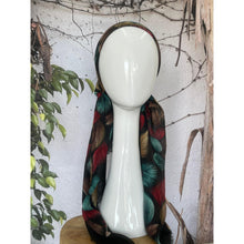 Turkish Cotton Textured Print Pretied w/ Long Tails - Falling Leaves, Black-pretieds-The Little Tichel Lady
