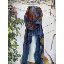 Turkish Cotton Textured Print Pretied w/ Long Tails - Blue/Multi-pretieds-The Little Tichel Lady