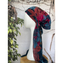 Turkish Cotton Textured Print Pretied w/ Long Tails - Teal/Multi-pretieds-The Little Tichel Lady