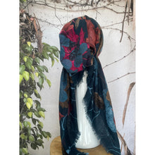 Turkish Cotton Textured Print Pretied w/ Long Tails - Teal/Multi-pretieds-The Little Tichel Lady