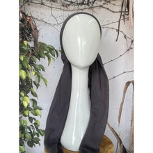 Turkish Cotton Metallic Solid Pretied w/ Long Tails - Gray-pretieds-The Little Tichel Lady