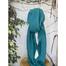 Turkish Cotton Metallic Solid Pretied w/ Long Tails - Aquamarine-pretieds-The Little Tichel Lady