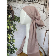 Turkish Cotton Metallic Solid Pretied w/ Long Tails - Dusty Pink-pretieds-The Little Tichel Lady