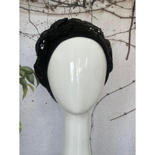 Embellished Hat - Size #1 Black Sequins-Hat-The Little Tichel Lady