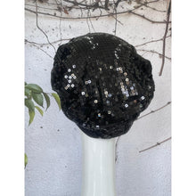 Embellished Hat - Size #1 Black Sequins-Hat-The Little Tichel Lady