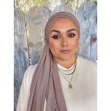 Shimmer Mocha Stretchy Long Wrap-Long Wrap-The Little Tichel Lady