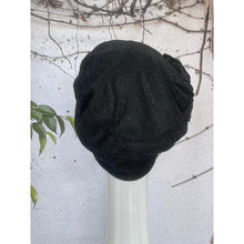 Embellished Hat - Size #1 Black Shimmer Rosette-Hat-The Little Tichel Lady