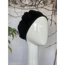 Embellished Hat - Size #1 Black Textured Bow-Hat-The Little Tichel Lady