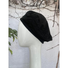Embellished Hat - Size #1 Black Textured Bow-Hat-The Little Tichel Lady