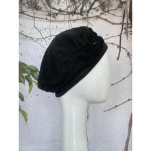 Embellished Hat - Size #1 Black Textured Bow-Hat-The Little Tichel Lady