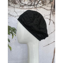 Embellished Hat - Size #1 Black Studded Bow Denim-Hat-The Little Tichel Lady