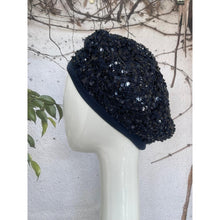Embellished Hat - Size #1 Navy Crocheted Bow-Hat-The Little Tichel Lady
