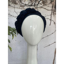Embellished Hat - Size #1 Navy Shimmer Bow-Hat-The Little Tichel Lady