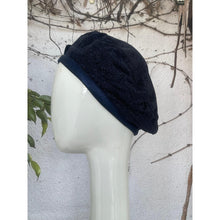 Embellished Hat - Size #1 Navy Shimmer Bow-Hat-The Little Tichel Lady
