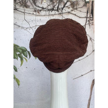 Embellished Hat - Size #1 Textured Brown-Hat-The Little Tichel Lady