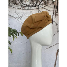 Embellished Hat - Size #1 Camel Bow-Hat-The Little Tichel Lady