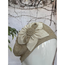 Embellished Hat - Size #1 Neutral Rosette-Hat-The Little Tichel Lady