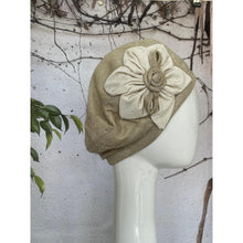 Embellished Hat - Size #1 Neutral Rosette-Hat-The Little Tichel Lady