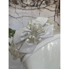 Embellished Hat - Size #1 White/Translucent Sequins-Hat-The Little Tichel Lady