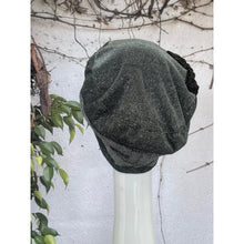 Embellished Hat - Size #2 Silver/Black Shimmer Flower-Hat-The Little Tichel Lady