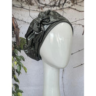 Embellished Hat - Size #2 Silver Metallic Bow-Hat-The Little Tichel Lady