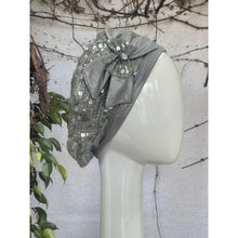 Embellished Hat - Size #2 Silver/Translucent Sequins-Hat-The Little Tichel Lady