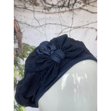 Embellished Hat - Size #2 Navy Shimmer Bow-Hat-The Little Tichel Lady
