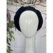 Embellished Hat - Size #2 Navy Shimmer Bow-Hat-The Little Tichel Lady