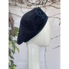 Embellished Hat - Size #2 Navy Shimmer Bow-Hat-The Little Tichel Lady