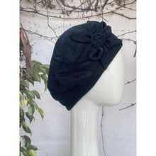 Embellished Hat - Size #2 Navy Shimmer Rosette-Hat-The Little Tichel Lady
