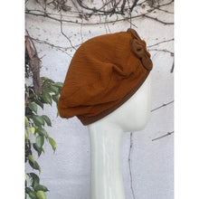 Embellished Hat - Size #2 Rust Bow-Hat-The Little Tichel Lady