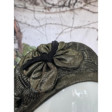 Embellished Hat - Size #2 Dark Gold Bow-Hat-The Little Tichel Lady