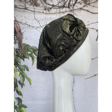 Embellished Hat - Size #2 Dark Gold Bow-Hat-The Little Tichel Lady