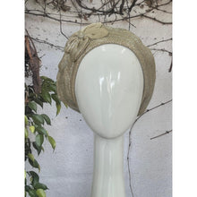 Embellished Hat - Size #2 Neutral Silver Bow-Hat-The Little Tichel Lady