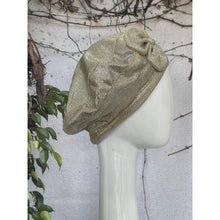Embellished Hat - Size #2 Neutral Silver Bow-Hat-The Little Tichel Lady