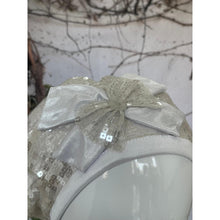 Embellished Hat - Size #2 White/Translucent Sequins-Hat-The Little Tichel Lady