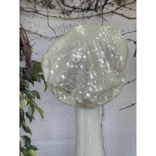 Embellished Hat - Size #2 White/Translucent Sequins-Hat-The Little Tichel Lady