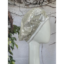 Embellished Hat - Size #2 White/Translucent Sequins-Hat-The Little Tichel Lady