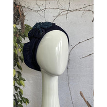 Embellished Hat - Size #2 Blue Faux Denim Bow-Hat-The Little Tichel Lady