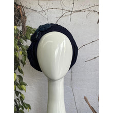 Embellished Hat - Size #2 Blue Faux Denim Bow-Hat-The Little Tichel Lady