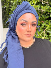 Heritage XL Square Headscarf - Navy