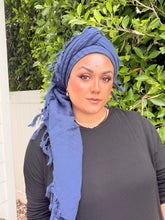 Heritage XL Square Headscarf - Navy